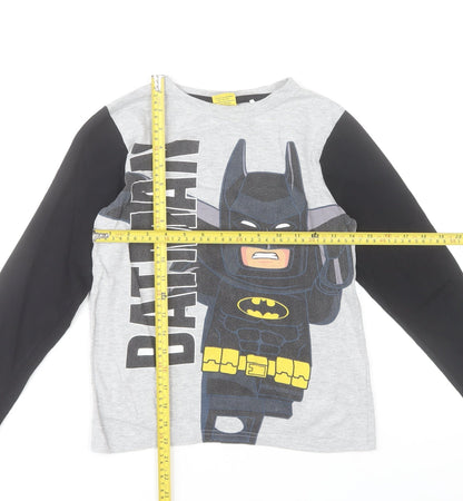 Next Boys Grey & Black Batman Long Sleeve T-Shirt Age 9 Years