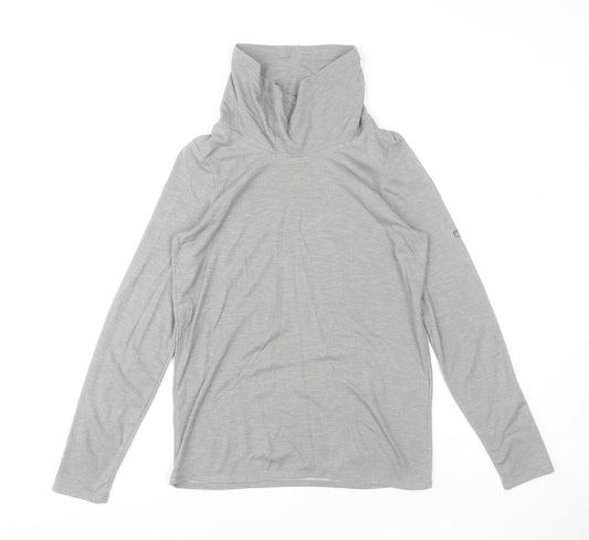 Craghoppers Women's Grey Roll Neck Long Sleeve Top UK 8