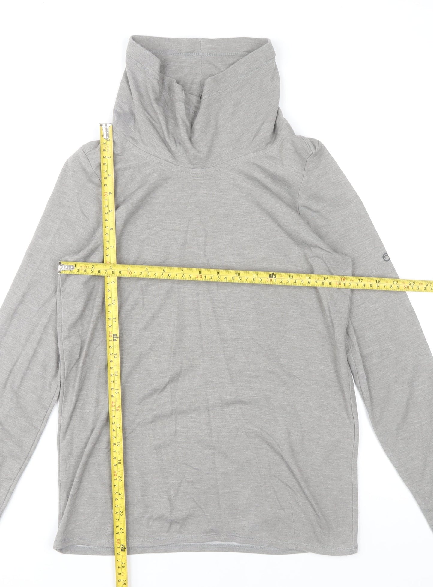 Craghoppers Women's Grey Roll Neck Long Sleeve Top UK 8