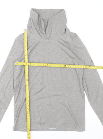 Craghoppers Women's Grey Roll Neck Long Sleeve Top UK 8