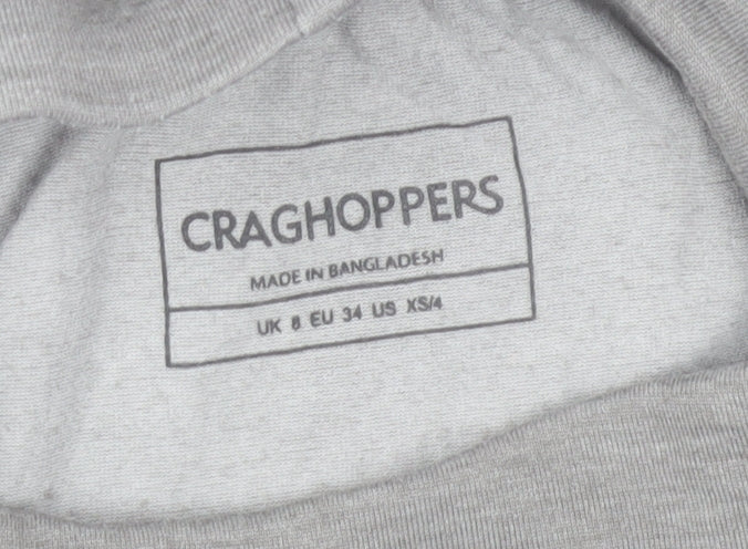 Craghoppers Women's Grey Roll Neck Long Sleeve Top UK 8