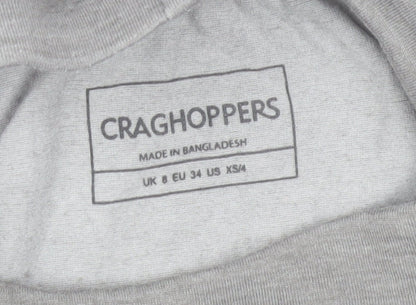 Craghoppers Women's Grey Roll Neck Long Sleeve Top UK 8