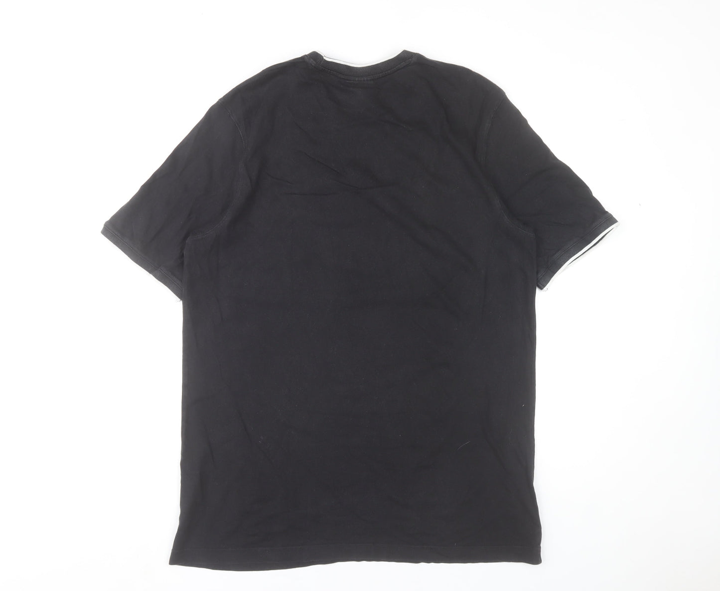 adidas Men's Black Short Sleeve Cotton Crew Neck T-Shirt Size M