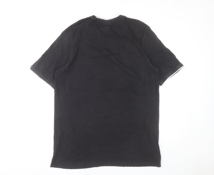 adidas Men's Black Short Sleeve Cotton Crew Neck T-Shirt Size M