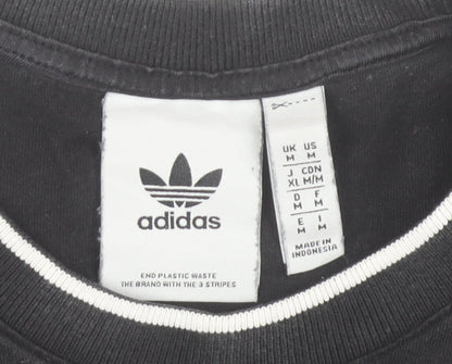 adidas Men's Black Short Sleeve Cotton Crew Neck T-Shirt Size M