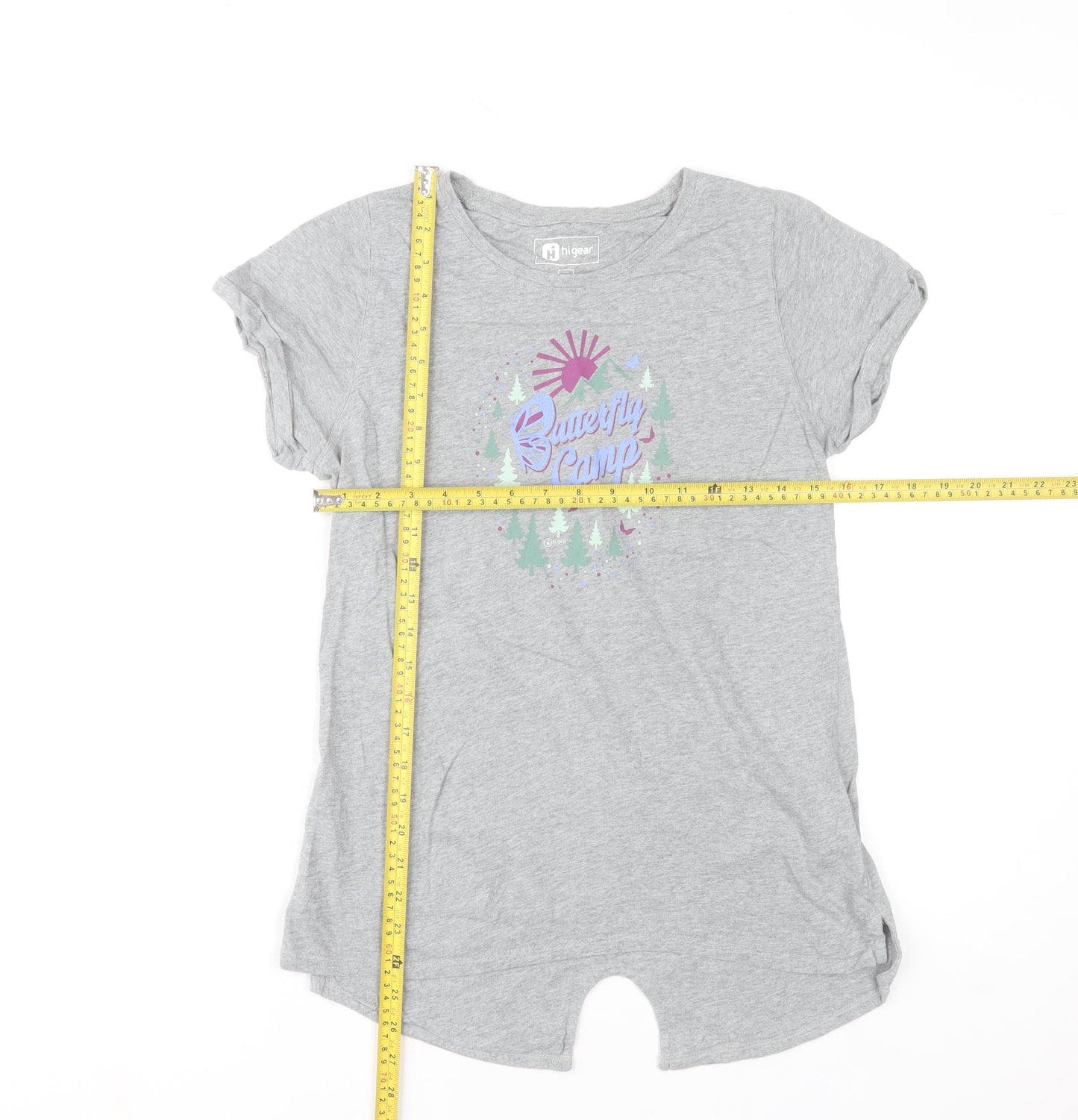 Hi Gear Girls Grey 13-14 Years Butterfly Camp Graphic Cotton T-Shirt