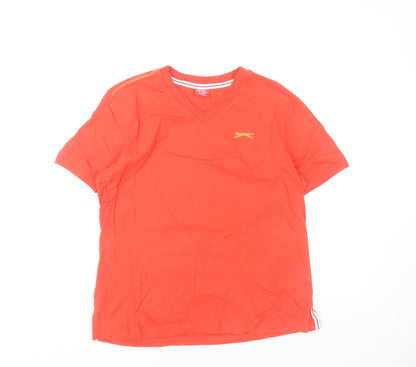 Slazenger Boys Red V-Neck Sports Cotton T-Shirt 9-10 Years