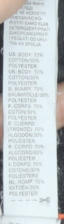 Adidas Boys Black Full Zip Hoodie 9-10 Years Cotton Blend Red Logo