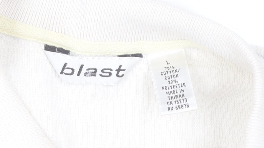 Blast Men's Grey Cotton Blend Short Sleeve Polo Shirt Size L
