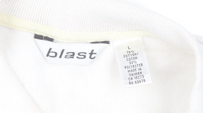Blast Men's Grey Cotton Blend Short Sleeve Polo Shirt Size L
