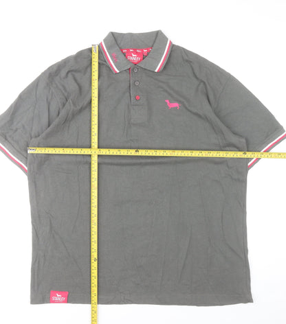 Stanley Unisex Grey Polo Shirt 2XL Collared Short Sleeve Casual Top