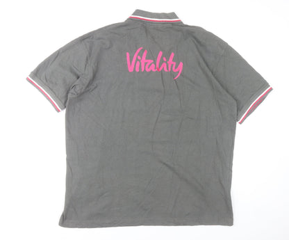 Stanley Unisex Grey Polo Shirt 2XL Collared Short Sleeve Casual Top