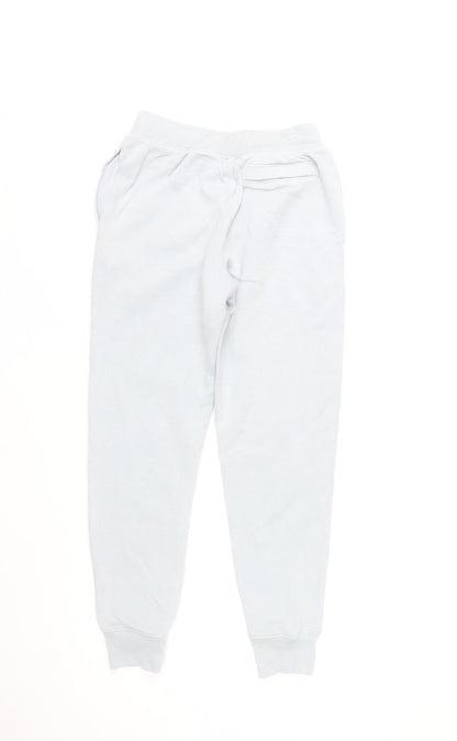 Under Armour Boys White Jogger Sweatpants M Comfortable Cotton Blend