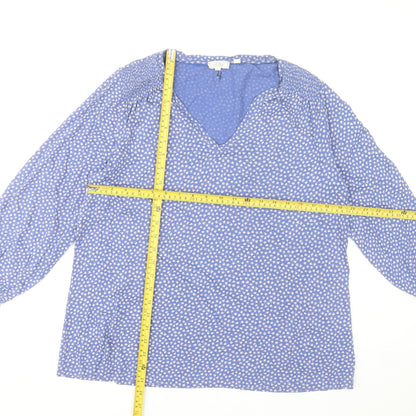 Womens UK Size 14 Fat Face Blue Tunic Blouse