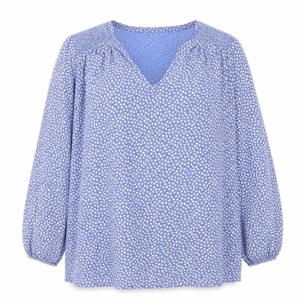 Womens UK Size 14 Fat Face Blue Tunic Blouse