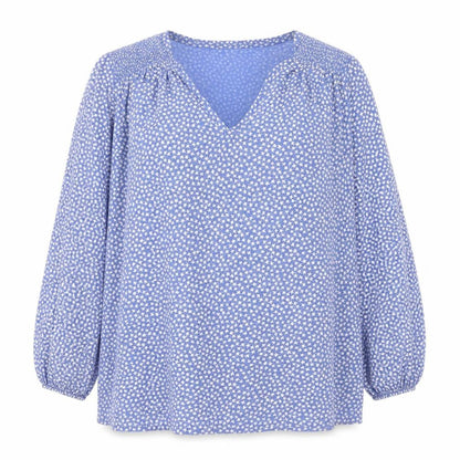 Womens UK Size 14 Fat Face Blue Tunic Blouse