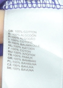 The North Face Men's Purple Graphic Print Cotton T-Shirt M