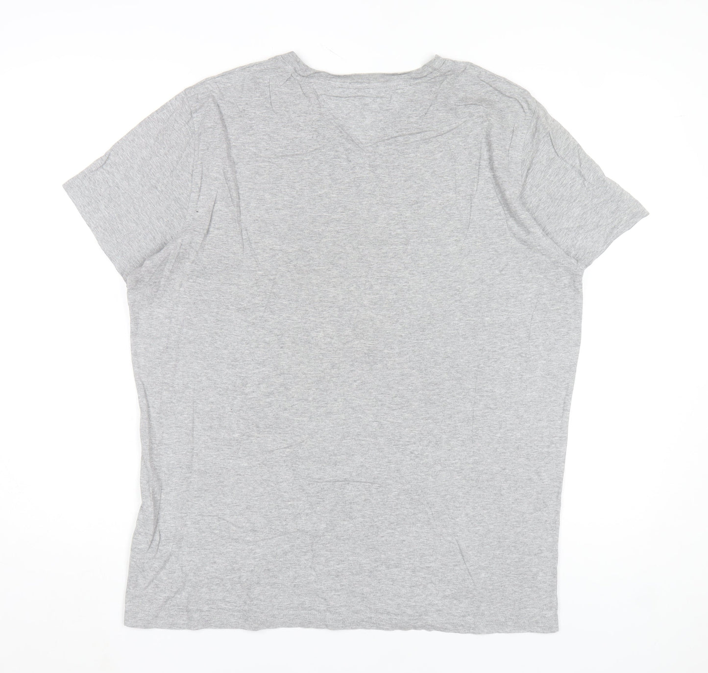 Tommy Hilfiger Men's Grey Crew Neck Organic Cotton T-Shirt XL