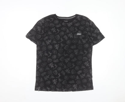 Game of Thrones Men’s Black Cotton Short Sleeve Crew Neck T-Shirt Size S