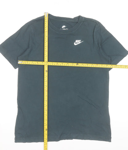 Nike Boys Black XL Basic Sports Logo Cotton T-Shirt