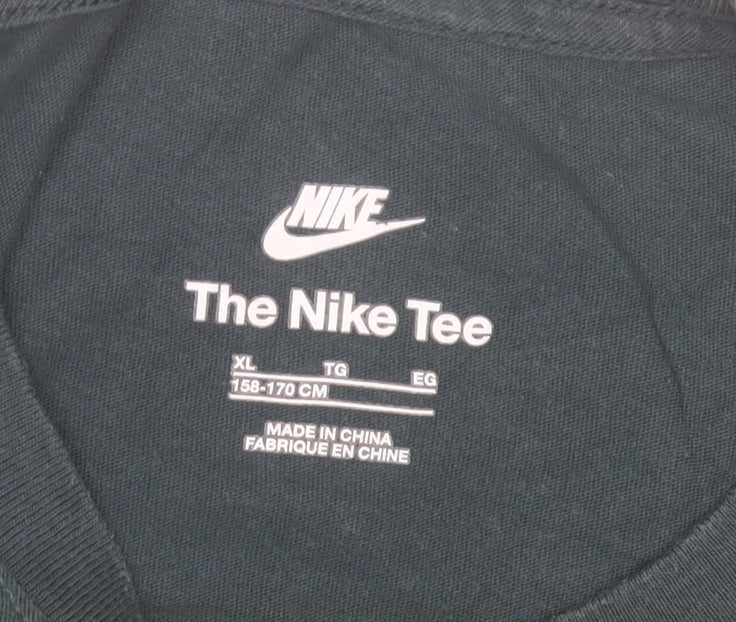 Nike Boys Black XL Basic Sports Logo Cotton T-Shirt