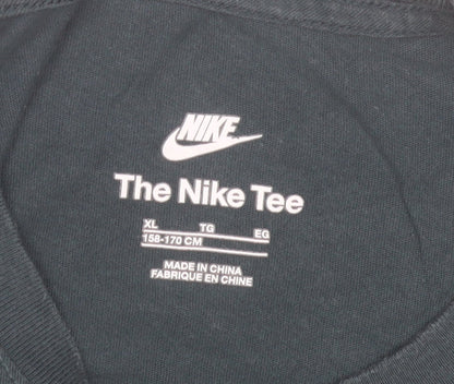 Nike Boys Black XL Basic Sports Logo Cotton T-Shirt