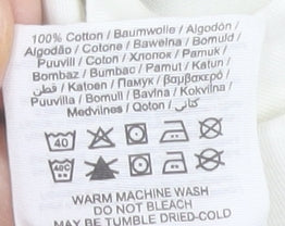 Jack & Jones Men's White Graphic Print T-Shirt Size L Regular Fit