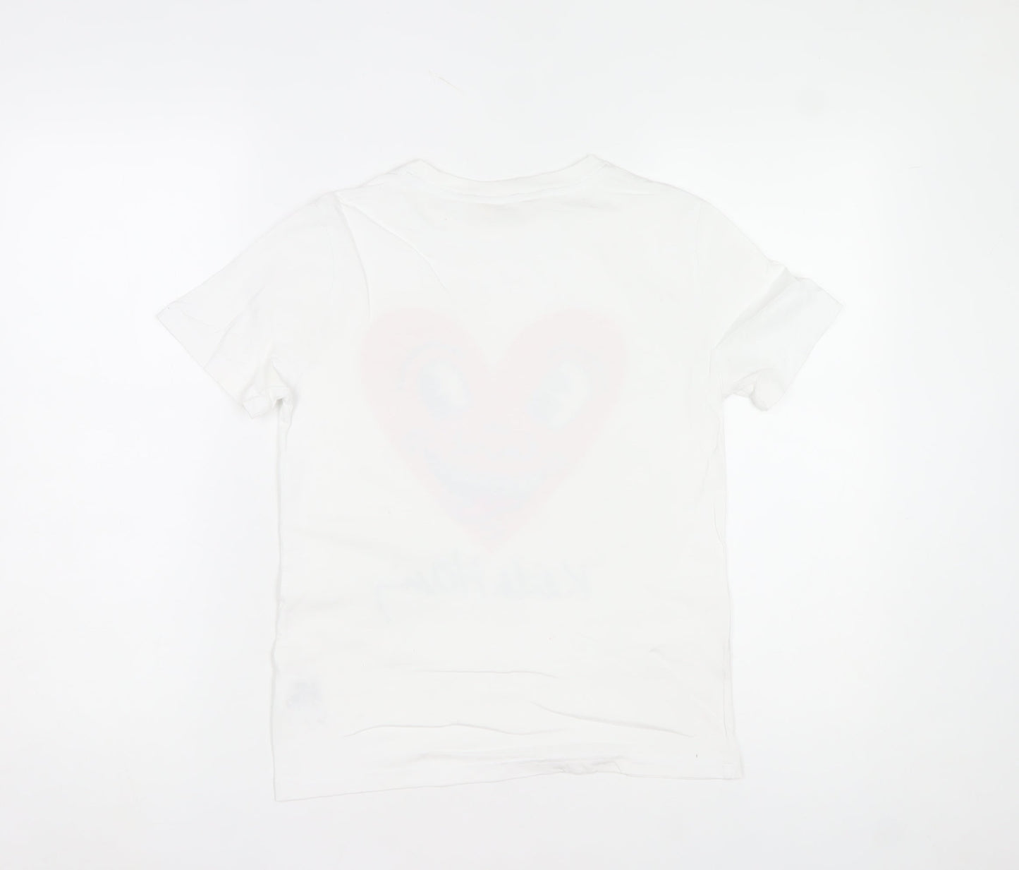H&M Girls White Keith Haring Graphic T-Shirt 11-12 Years Cotton