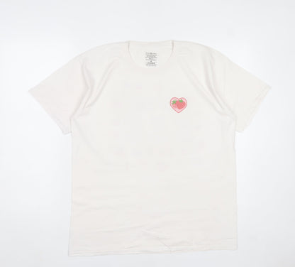 Daisy Street Women’s White Self Care Graphic T-Shirt Size 10 M