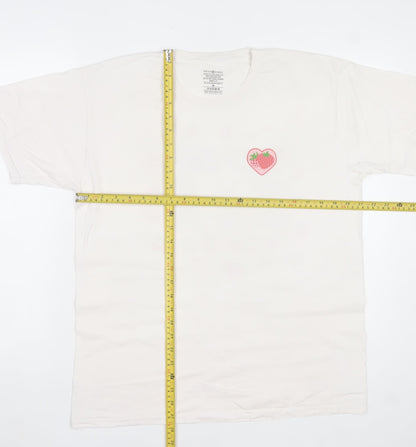 Daisy Street Women’s White Self Care Graphic T-Shirt Size 10 M