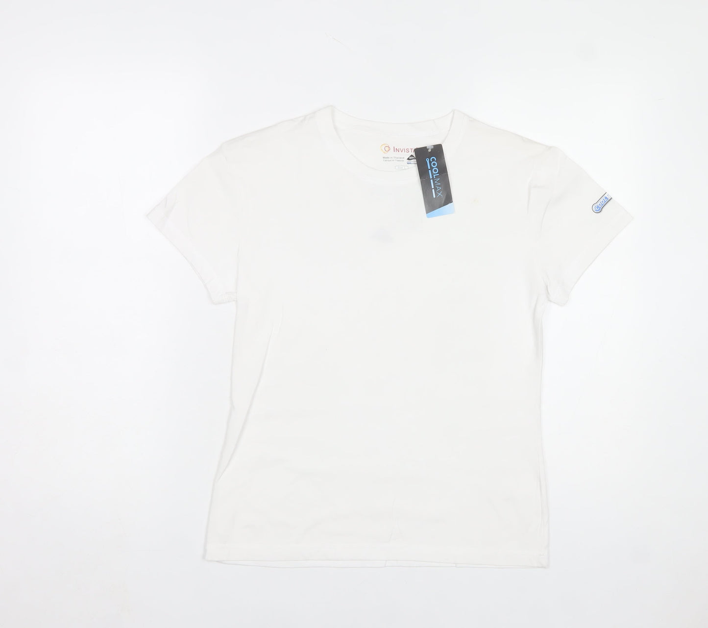 Invista Women’s White COOLMAX Lycra Short Sleeve T-Shirt Size L