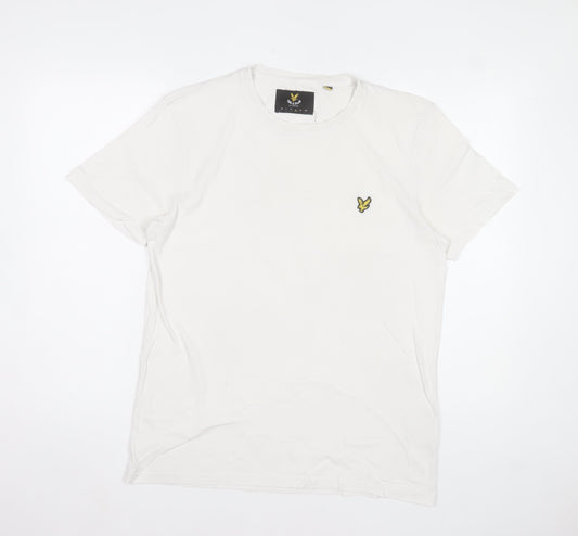 Lyle & Scott Men’s White Cotton Crew Neck Short Sleeve T-Shirt Size L