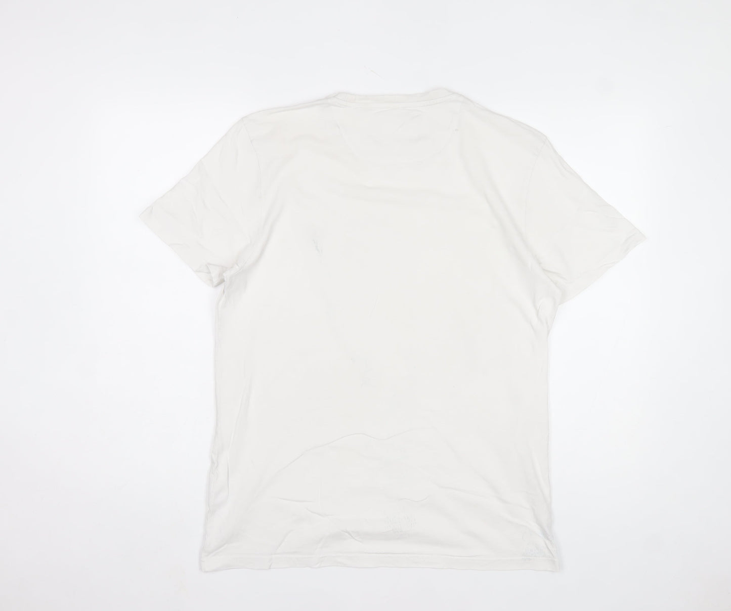 Lyle & Scott Men’s White Cotton Crew Neck Short Sleeve T-Shirt Size L