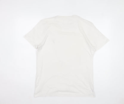 Lyle & Scott Men’s White Cotton Crew Neck Short Sleeve T-Shirt Size L