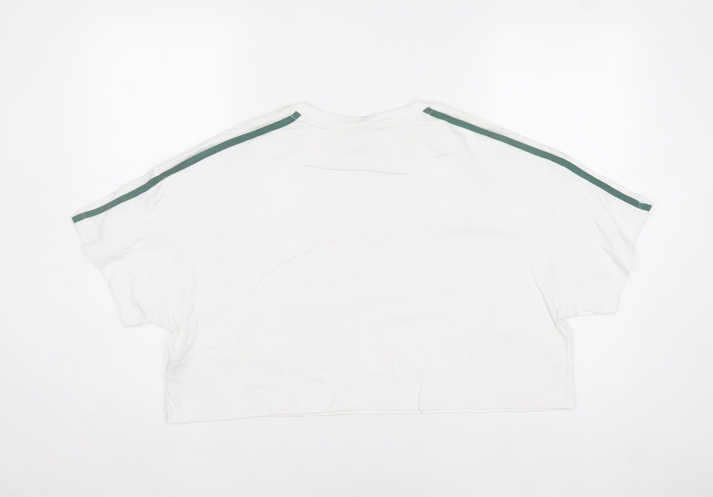 Slazenger Womens White Cropped T-Shirt Size 14 Sports Style