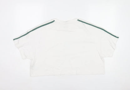 Slazenger Womens White Cropped T-Shirt Size 14 Sports Style