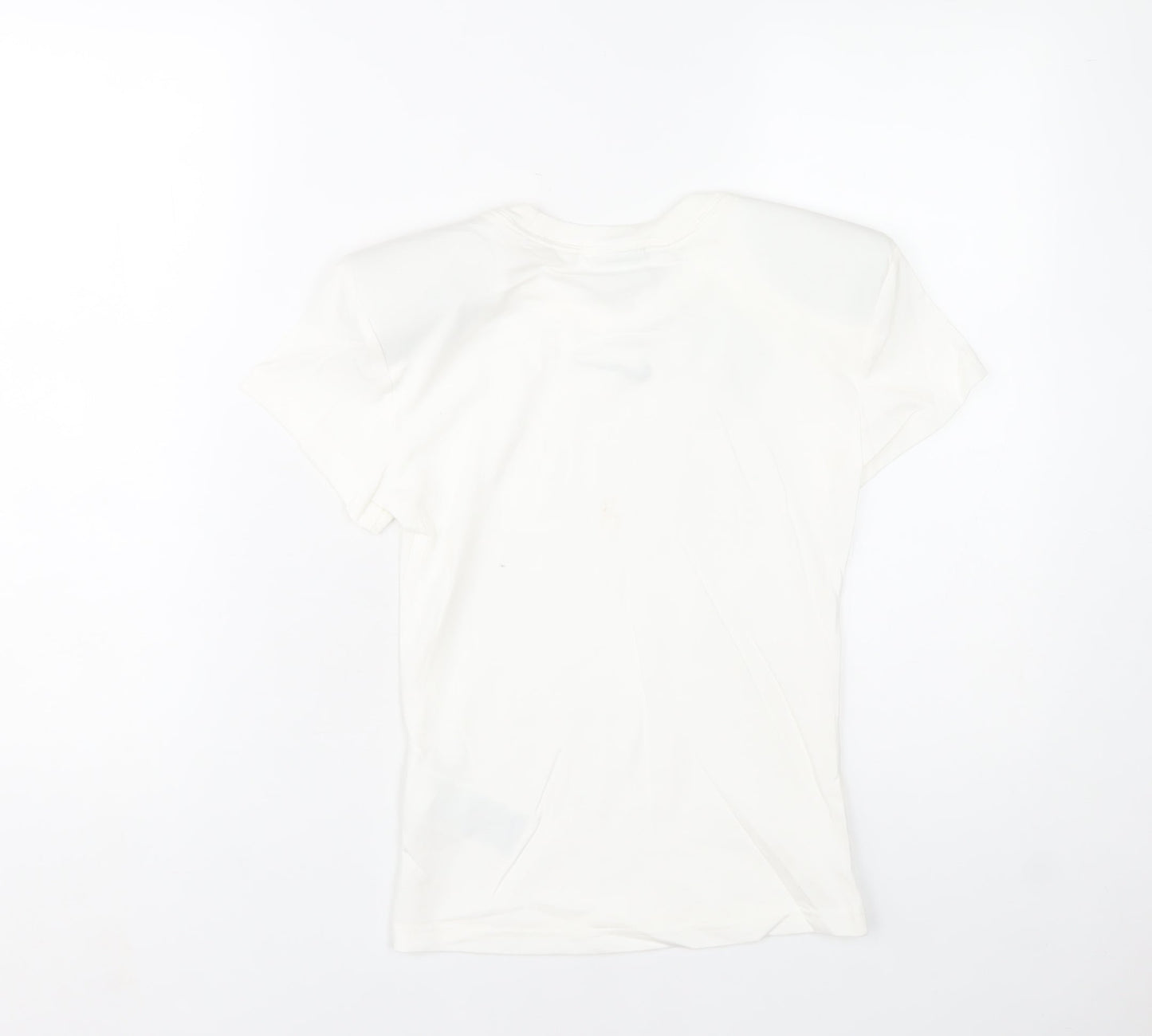 Nike Women's White XS Basic Crew Neck Cotton T-Shirt