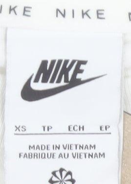 Nike Women's White XS Basic Crew Neck Cotton T-Shirt