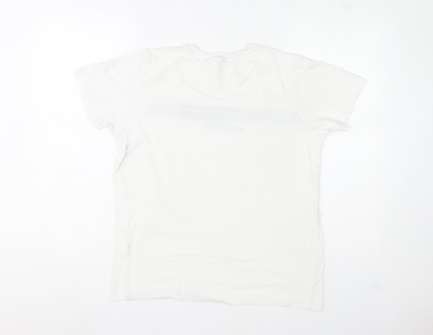 Tommy Hilfiger Men's White Logo Graphic Cotton T-Shirt Size S