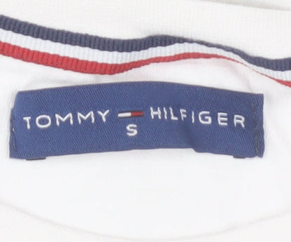 Tommy Hilfiger Men's White Logo Graphic Cotton T-Shirt Size S