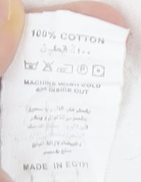 Tommy Hilfiger Men's White Logo Graphic Cotton T-Shirt Size S