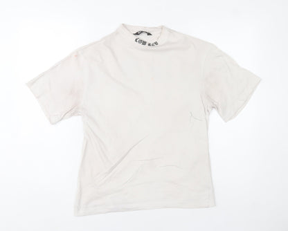 mrp Men’s White Relaxed Fit LOW KEY Graphic T-Shirt Size S
