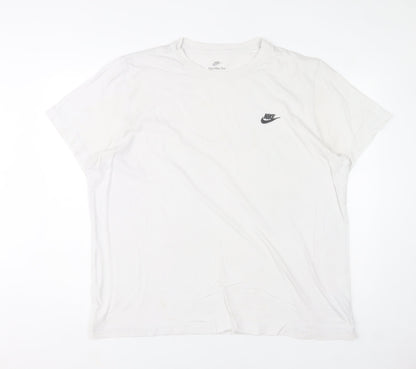 Nike Men's White Crew Neck Short Sleeve Classic Fit T-Shirt XL