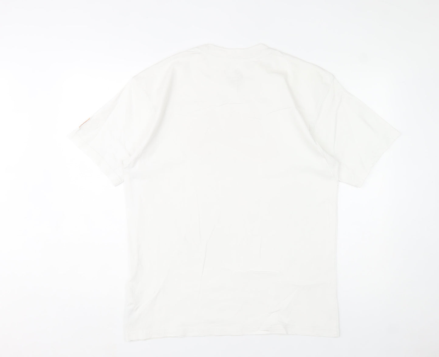 Nike Men's White Graphic Loose Fit Cotton T-Shirt Size S