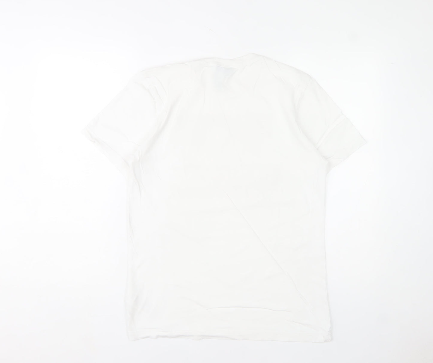 Adidas Men's White Crew Neck Graphic Print T-Shirt Size S