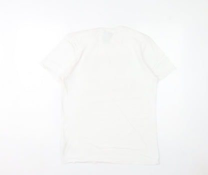 Adidas Men's White Crew Neck Graphic Print T-Shirt Size S