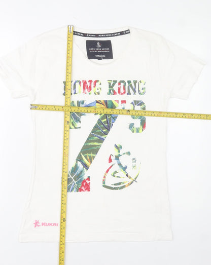 Kukri Womens White Hong Kong Sevens Cotton T-Shirt Size 10