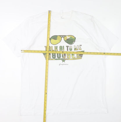 Bella + Canvas Men’s White 2XL Funny Graphic Cotton T-Shirt