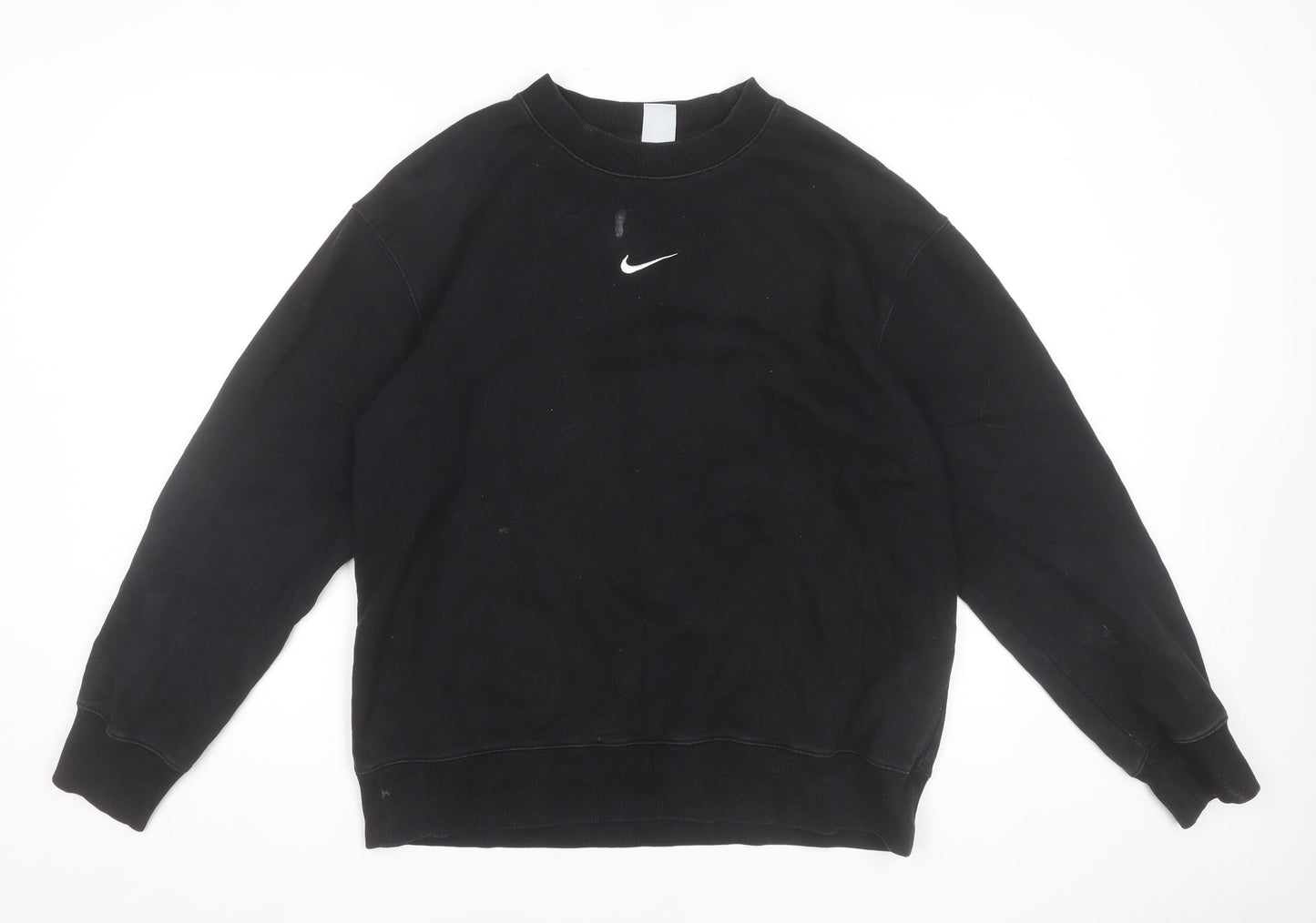 Nike Women's Black XL Crew Neck Pullover Sweatshirt 100% Cotton