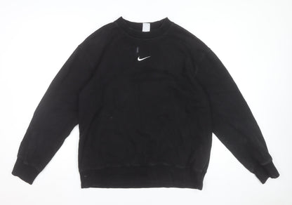 Nike Women's Black XL Crew Neck Pullover Sweatshirt 100% Cotton